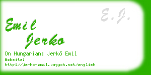 emil jerko business card