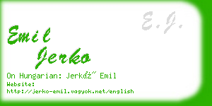 emil jerko business card